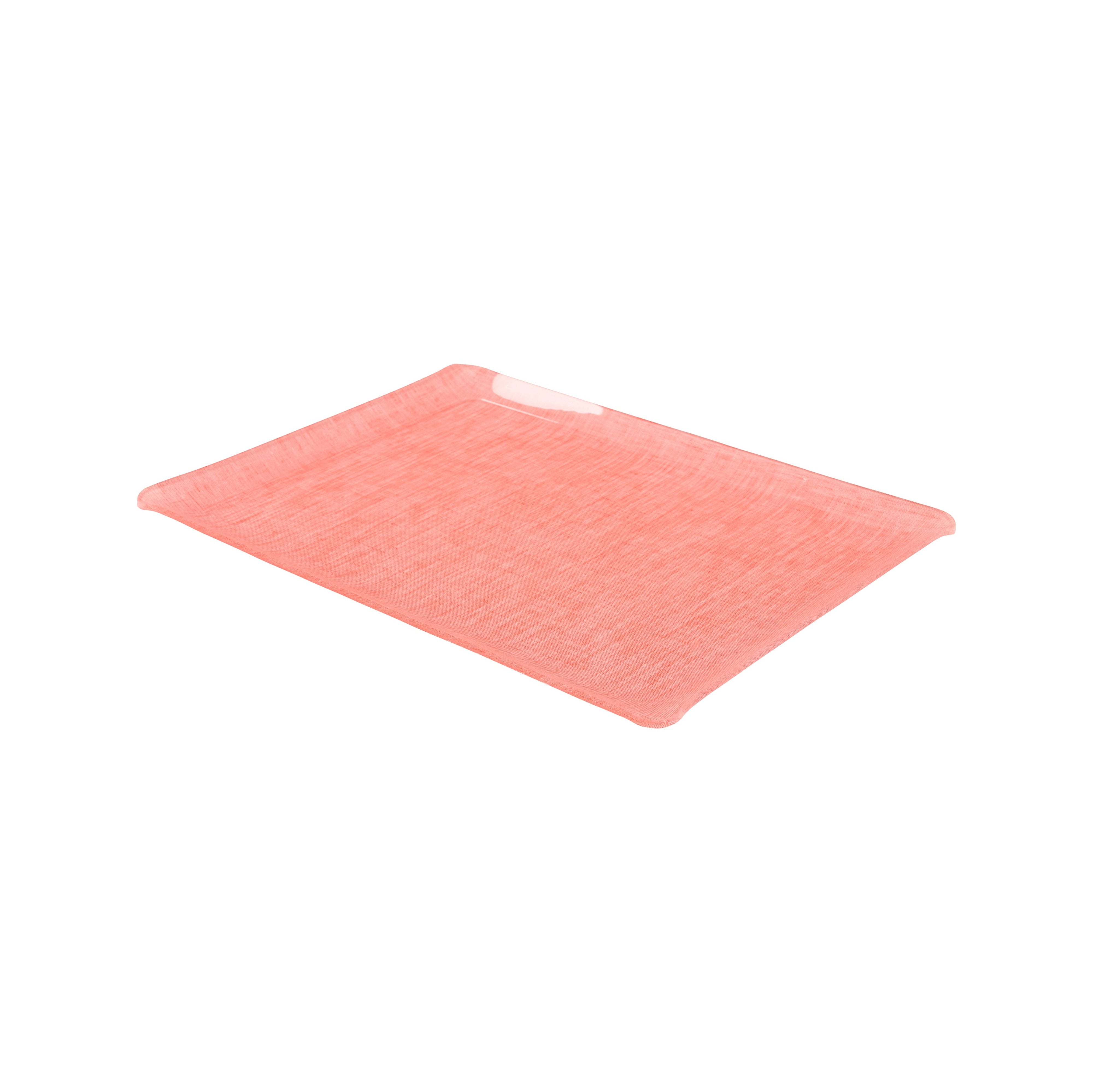 Nina Campbell Coral Fabric Tray Medium against a white background