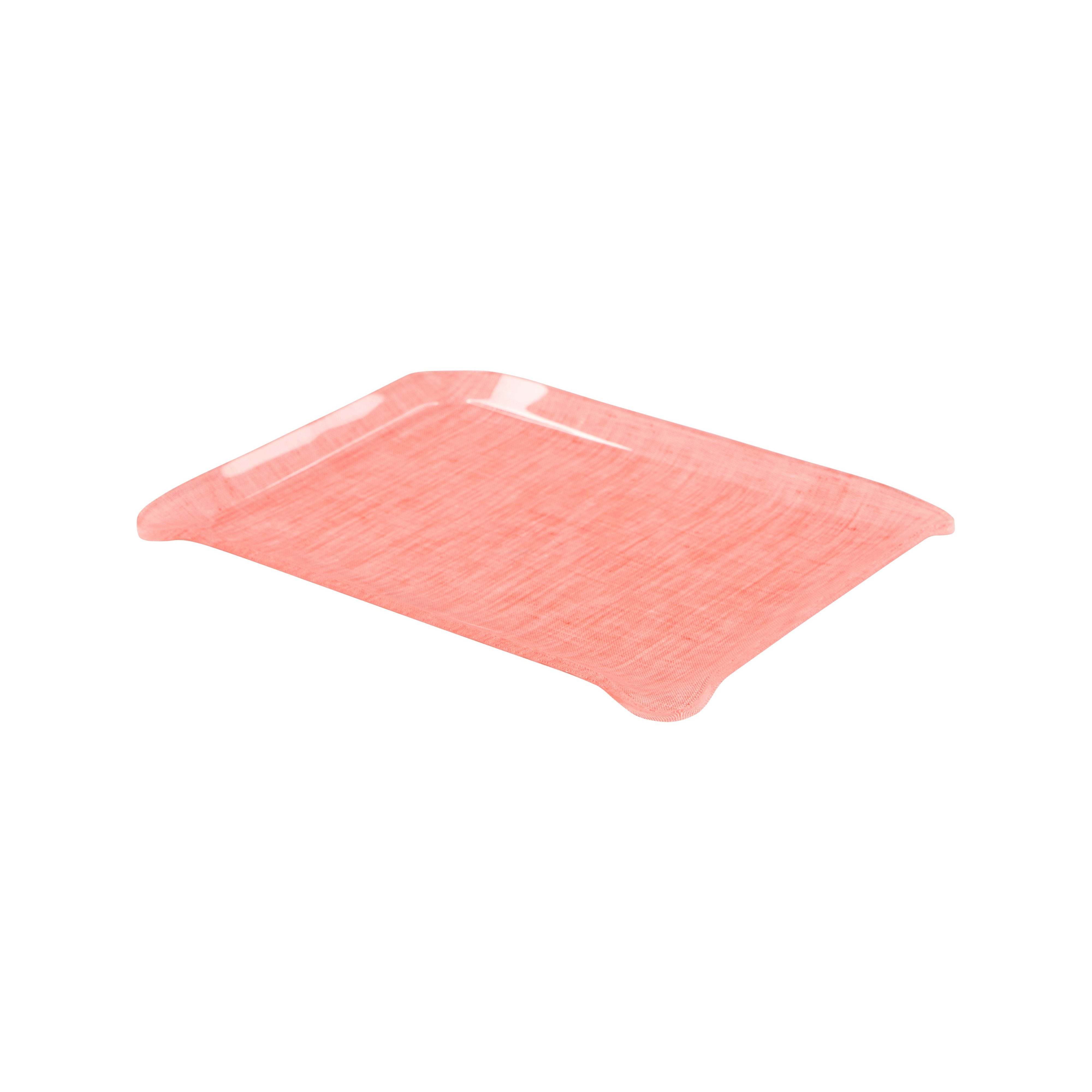 Nina Campbell Coral Fabric Tray Small against a white background