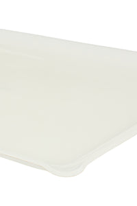 Nina Campbell White Fabric Tray Large corner shot against a white background