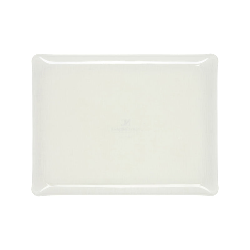 Nina Campbell White Fabric Tray Medium against a white background