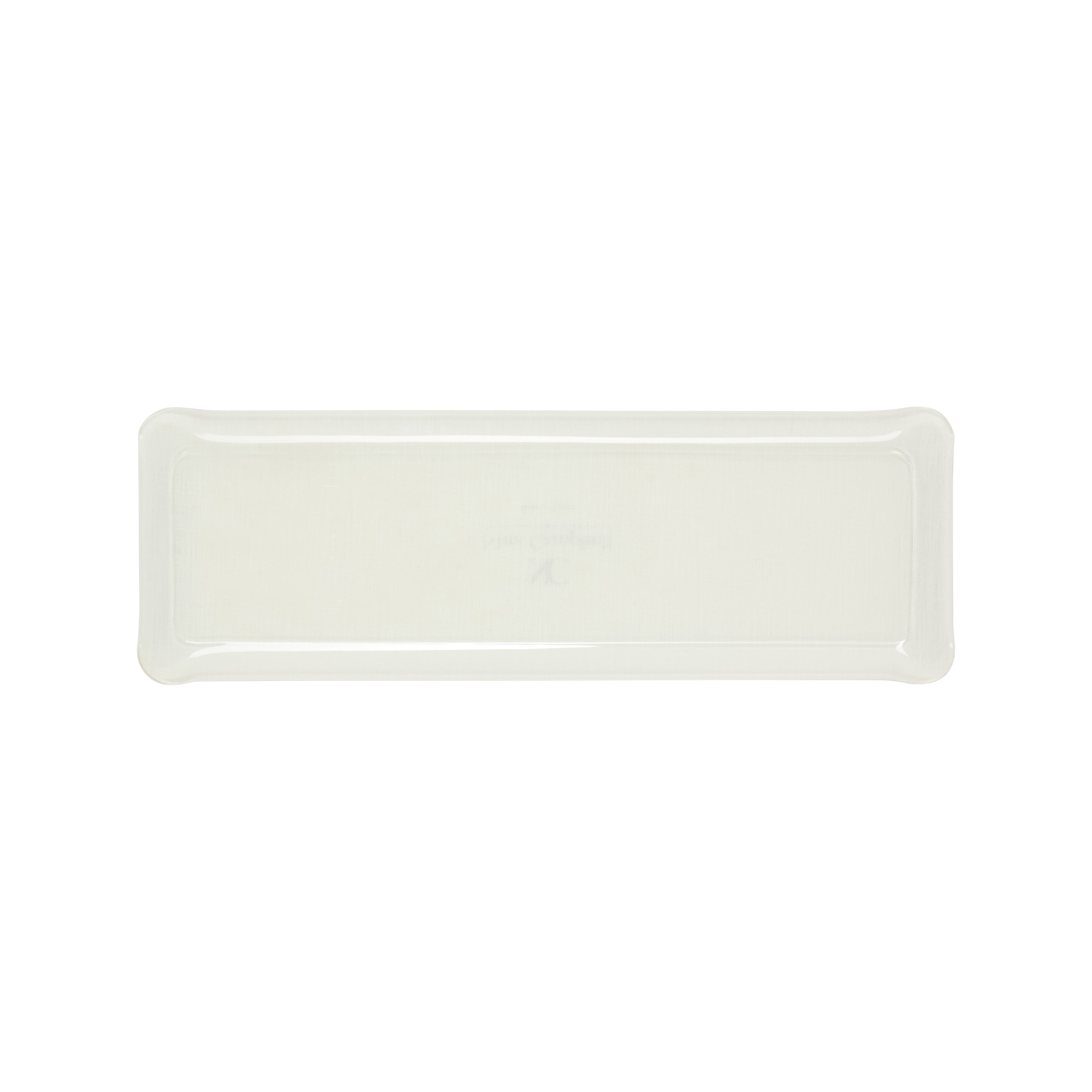 Nina Campbell White Fabric Tray Oblong against a white background