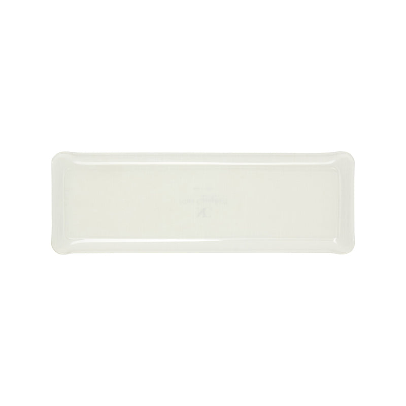 Nina Campbell White Fabric Tray Oblong against a white background