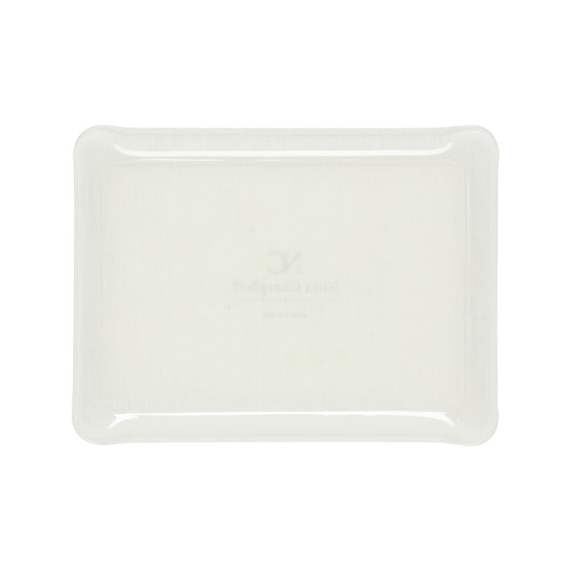 Nina Campbell White Fabric Tray Small against a white background