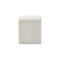 Arles Faux Horn White Cannister