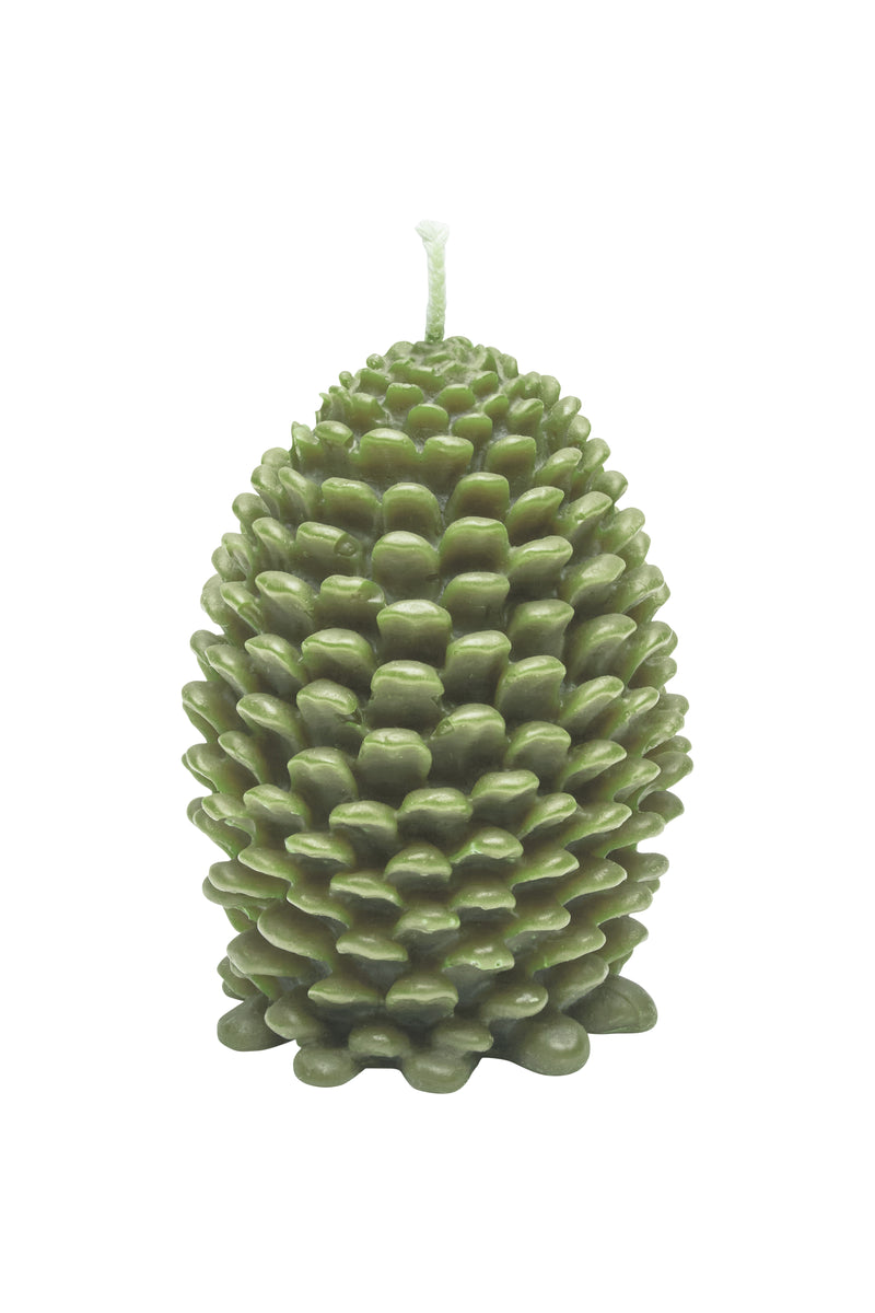 Nina Campbell pine cone candle on a white background