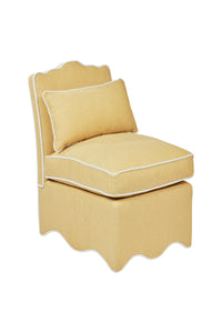 Nina Campbell Scallop Upholstered Slipper Chair