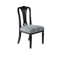 Nina Campbell Scottie Dining Chair in Bagatelle against a white background