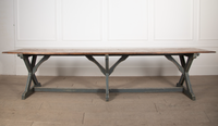 Antique Large X-Frame Table 20th Century
