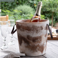 Wesley Swirl Resin Champagne Bucket Brown