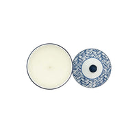 Nina Campbell Serengeti Lidded Candle against a white background top view