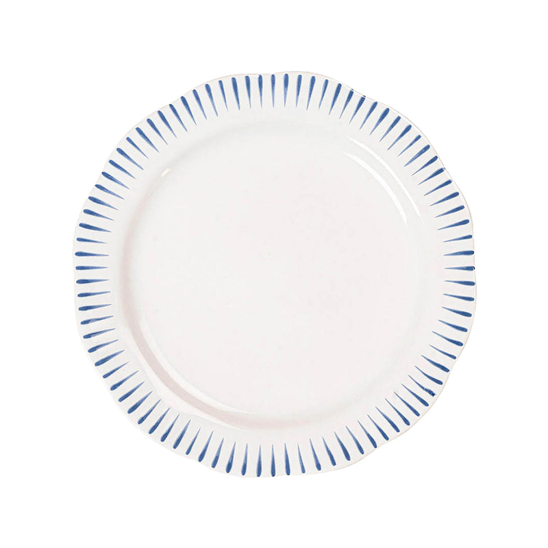 Sitio Stripe Dessert Plate - Blue
