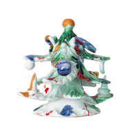 Ceramic Decorated Christmas Tree Small