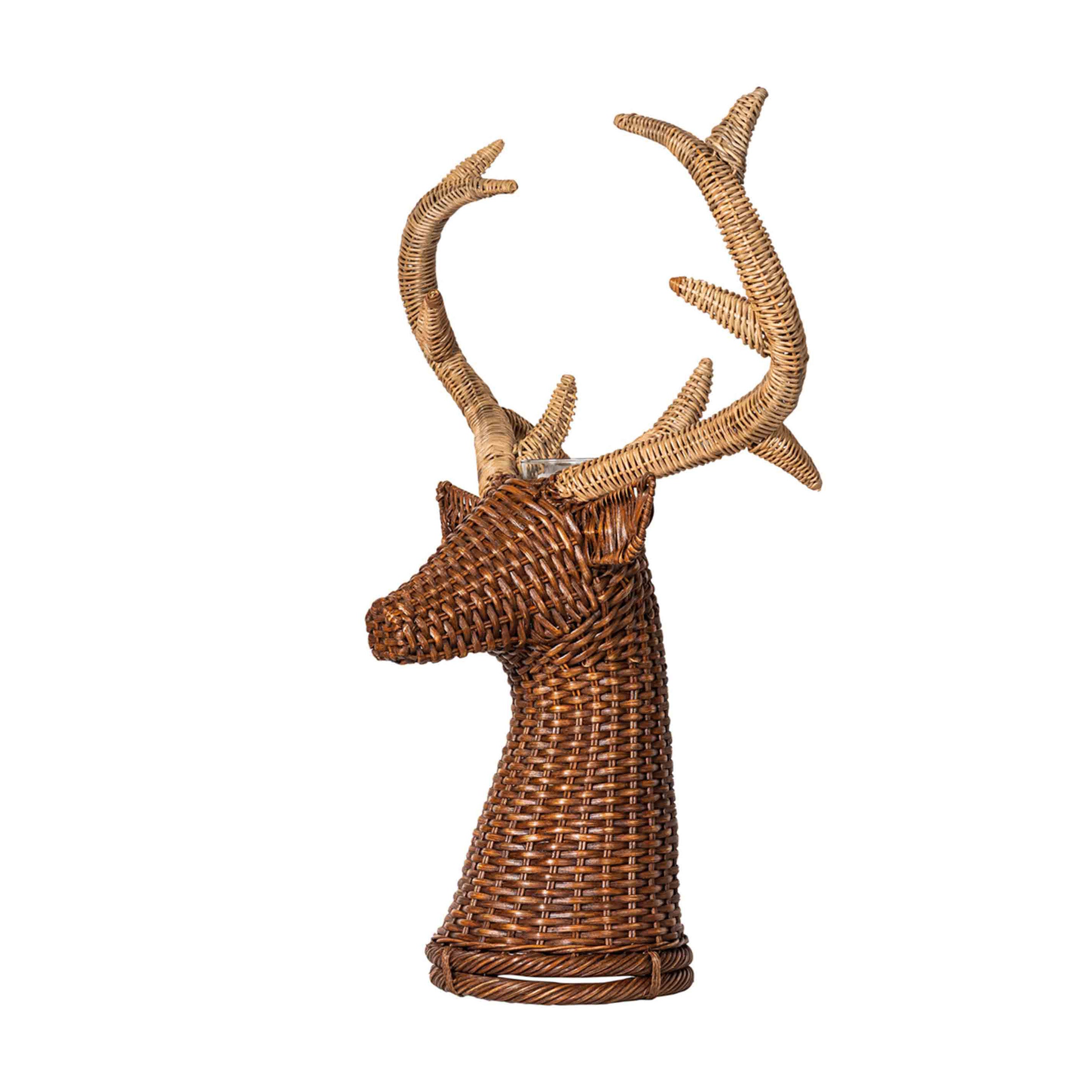 Devon Willow Wicker Stag Vase Large