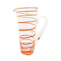 Nina Campbell Swirl Table Jug Large Orange against a white background