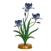Meadow Walk Iris 14" Centrepiece Candelabra Iris Blue