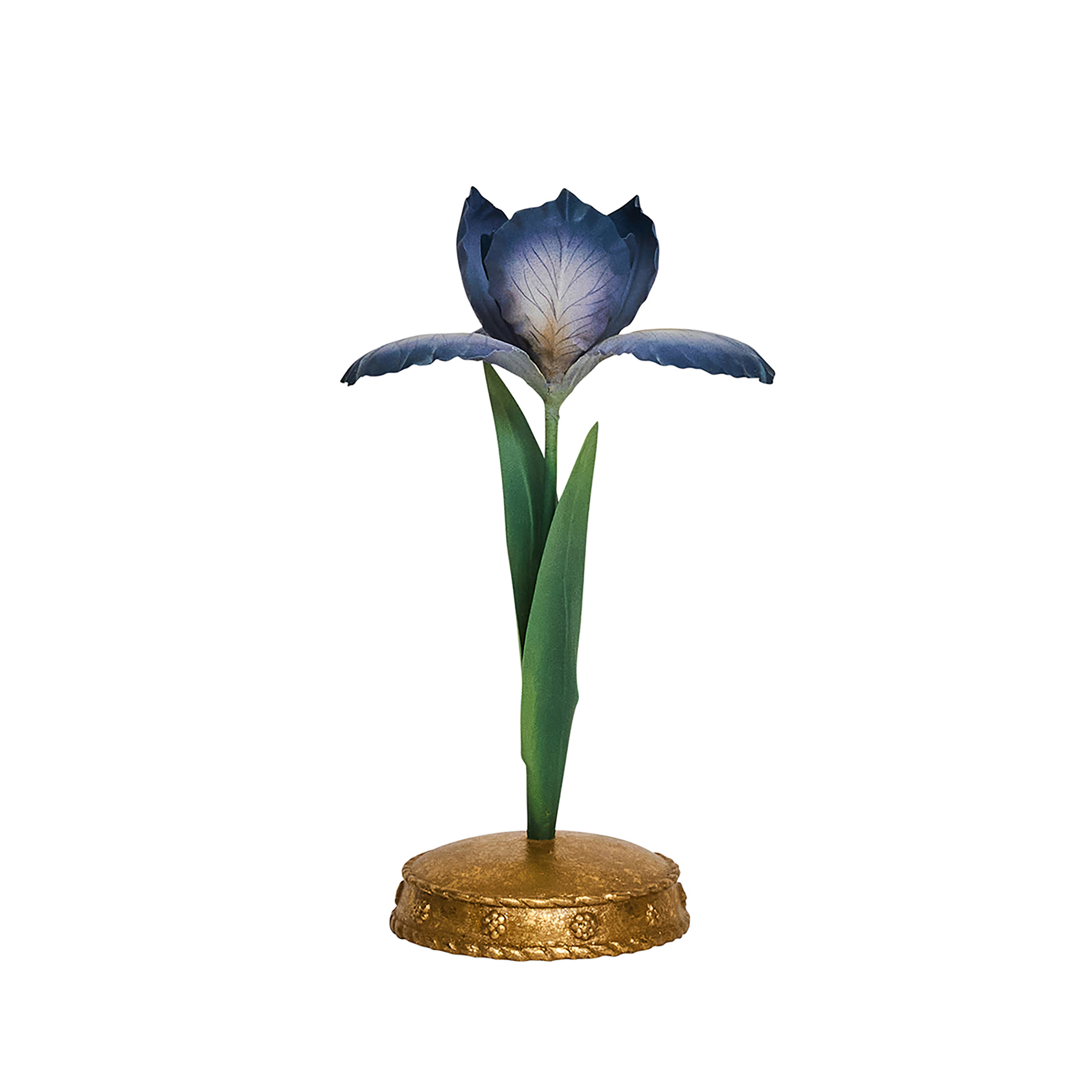 Meadow Walk Iris 9" Candlestick Blue