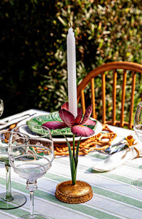 Meadow Walk Iris 9" Candlestick