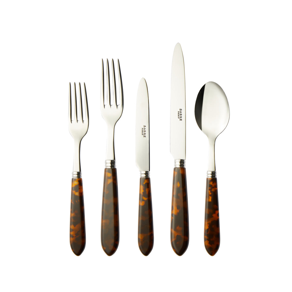 Set of Five Cutlery in Tortoie 