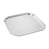 Nina Campbell Antique Silver Plated Square Tray on white background