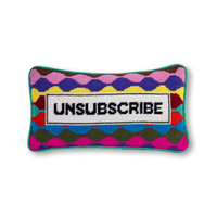 Unsubscribe Needlepoint Cushion