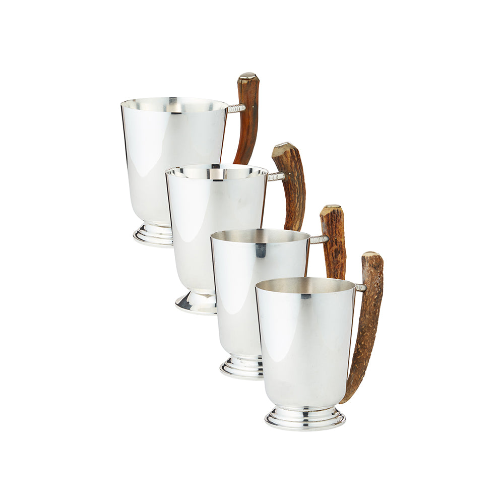 Four Silver-Plated One Pint Tankards, c.1950