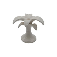 Palm Candlestick Holder Small - White