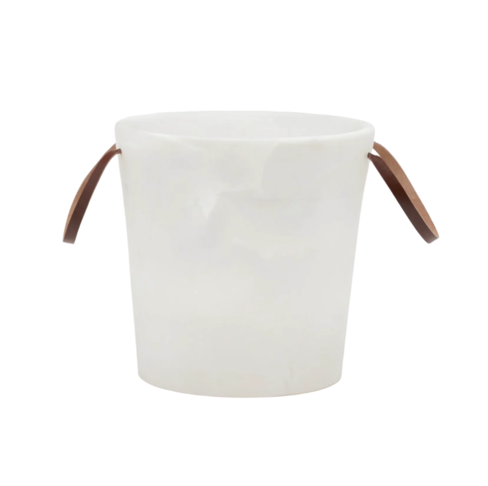 Nina Campbell Resin Ice Bucket White Swirl