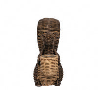 Devon Willow Wicker Squirrel Candle Holder