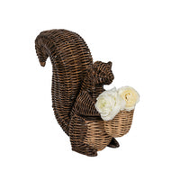 Devon Willow Wicker Squirrel Candle Holder