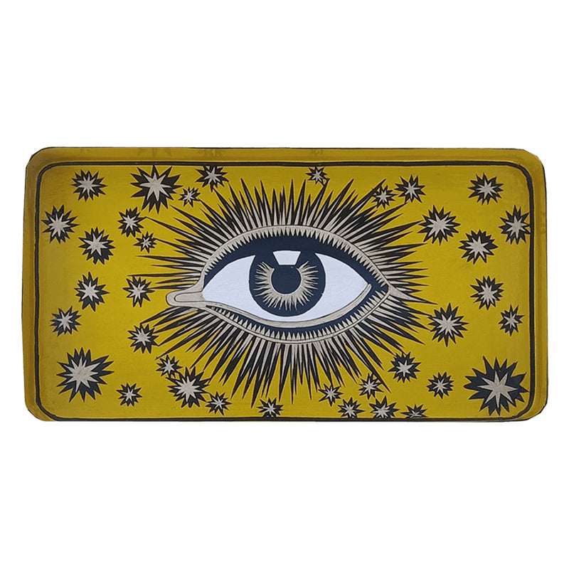 Iron Tray Eye - Yellow 32x17cm