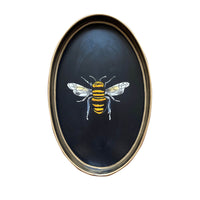 Nina Campbell Iron Tray Oval Bee against a white background