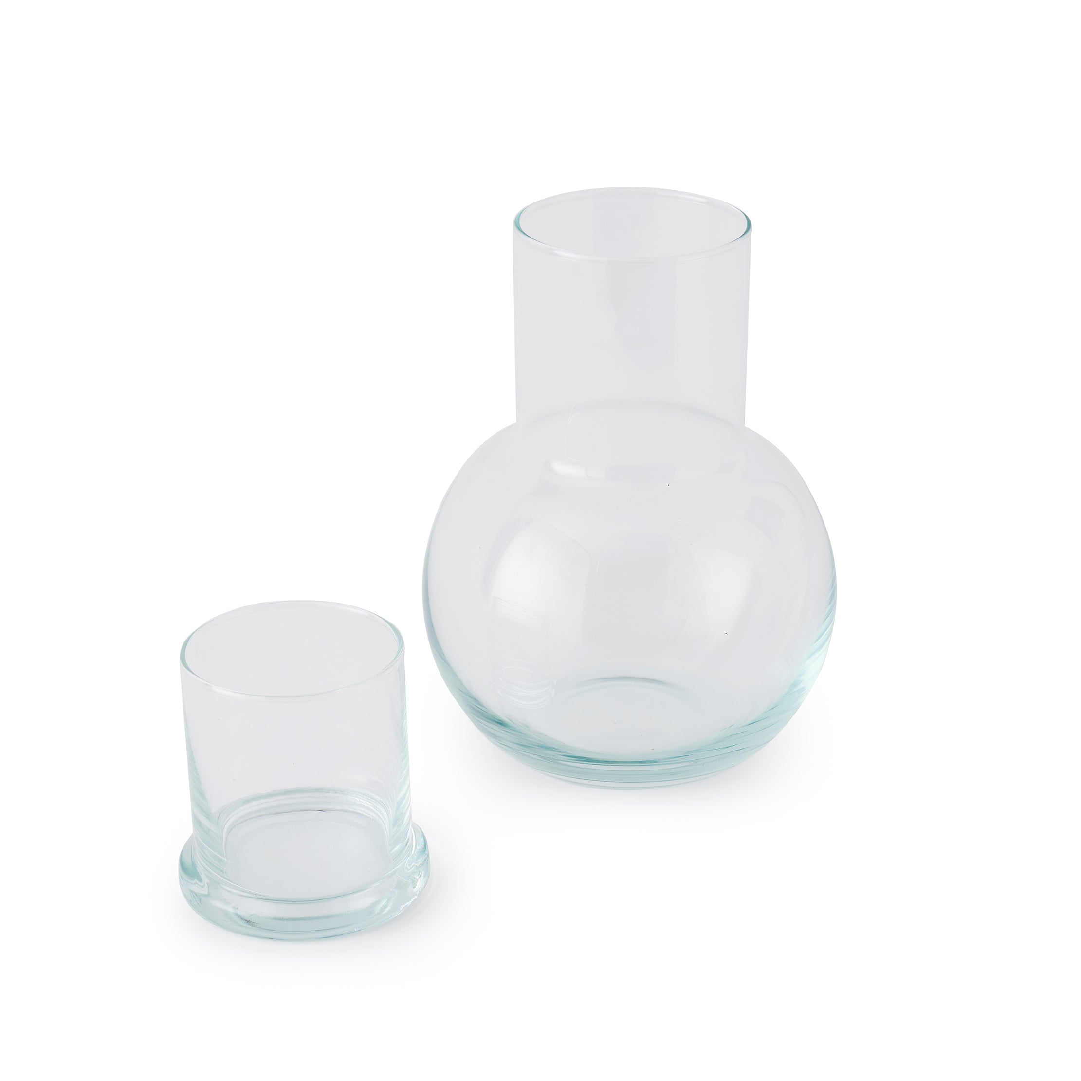 Lausanne Round Carafe Clear Handblown Glass