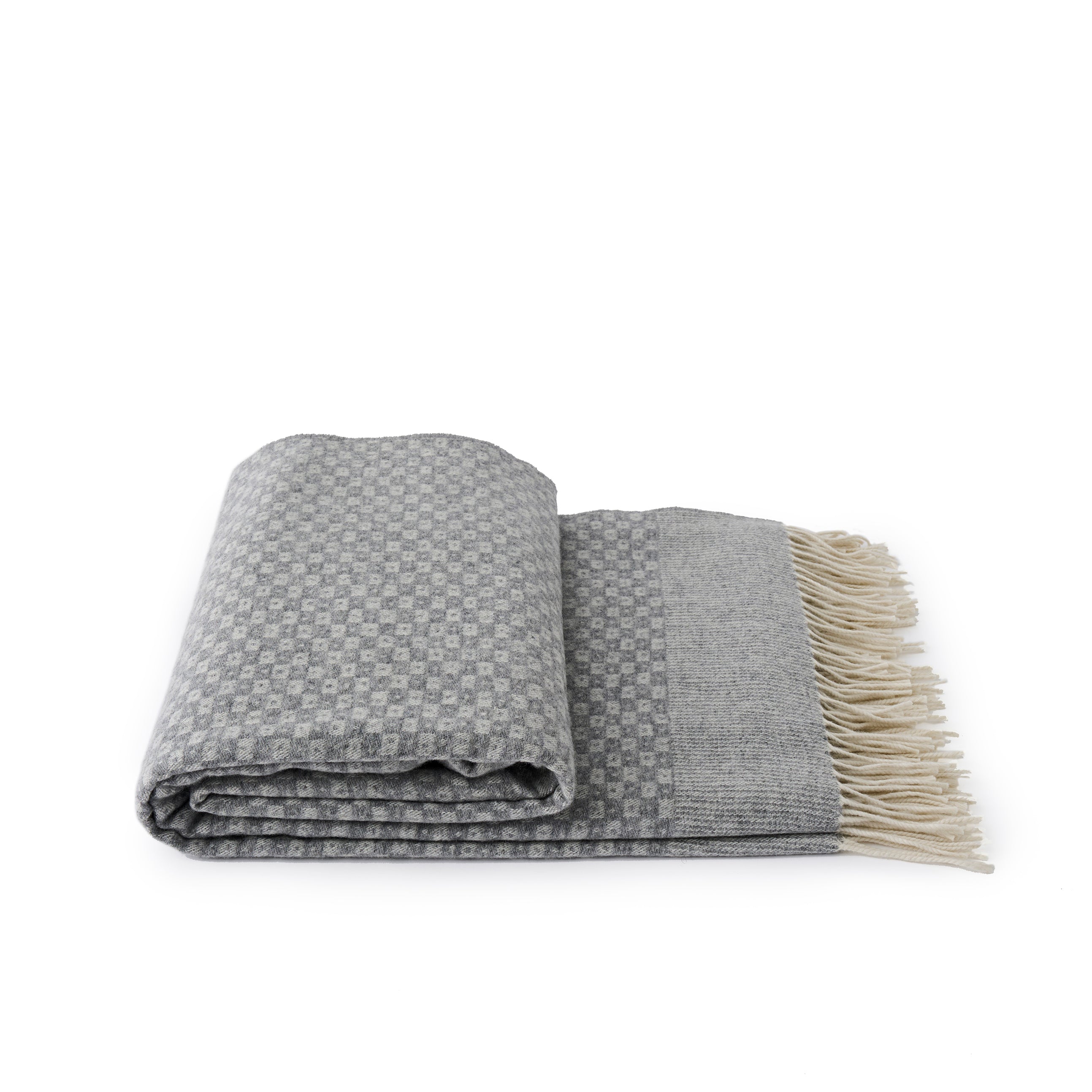 Checkerboard Throw Grey