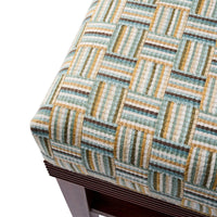 Handel Footstool Custom Size in Attwood Green/ Ivory/ Taupe