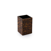 Carmel Gloss Brush Holder Faux Tortoise