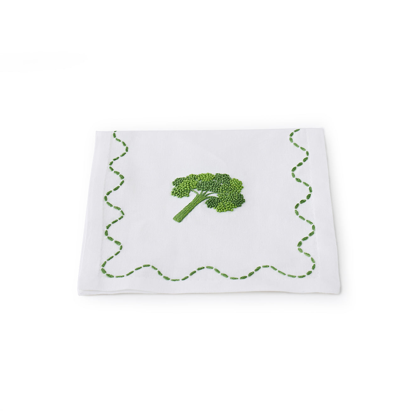 Fruit and Veg Cocktail Napkin Broccoli