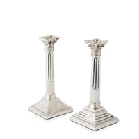 A Pair Of Victorian Silver Plated Tall Candlesticks C1890