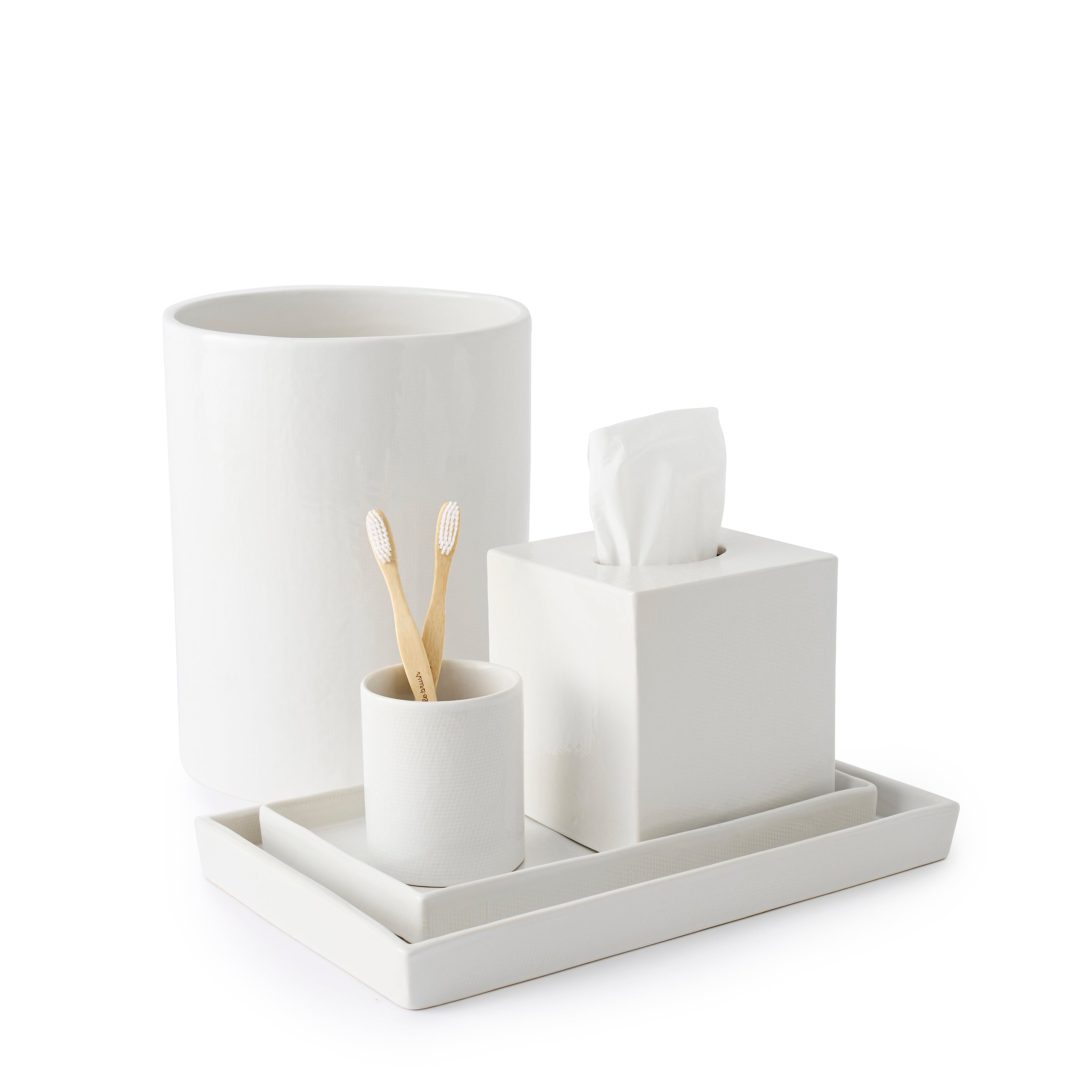Cordoba Nested Trays White Ceramic
