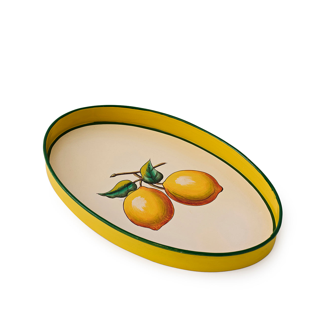 Iron Tray Oval Lemons