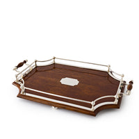 A Victorian Silver Plated And Oak Drinks Tray C1890