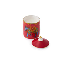 Indian Elephant Lidded Candle Red Rose