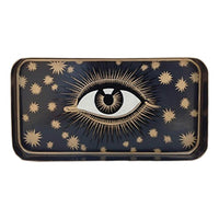 Nina Campbell Iron Tray Eye Black against a white background