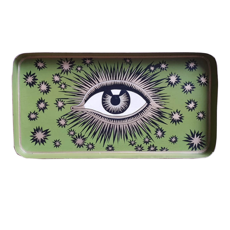 Iron Tray Eye - Lime 32x17cm