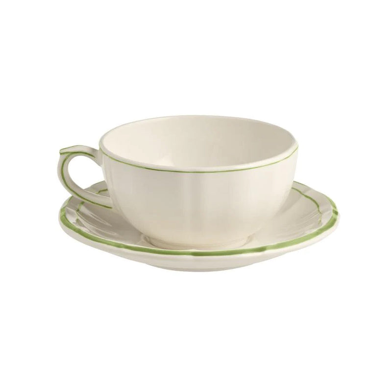 Breakfast Cup & Saucer Filet Green