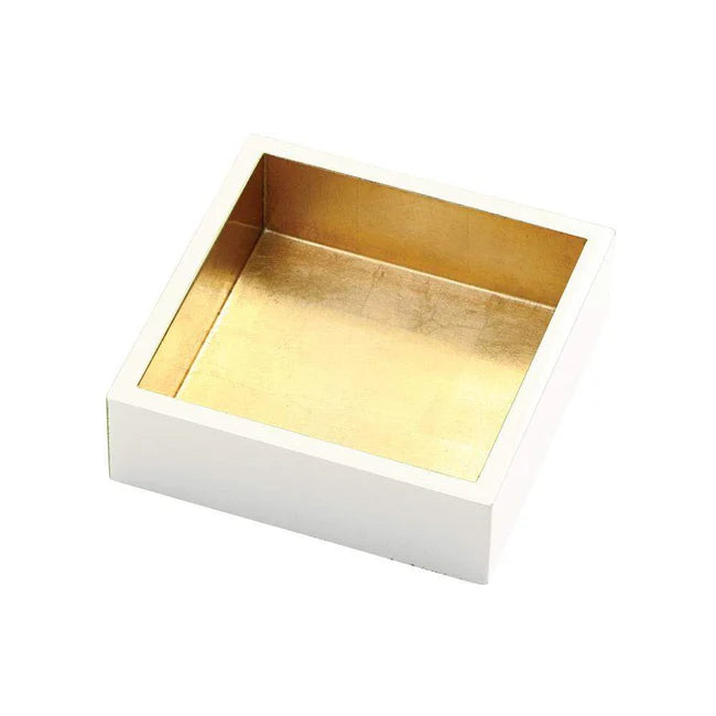 Cocktail Napkin Holder Ivory/Gold