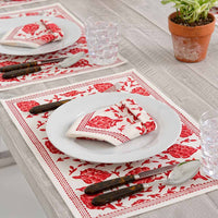 Placemat Dancing Artichokes - Red