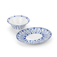 Kyma Serving Platter 36cm Blue/White