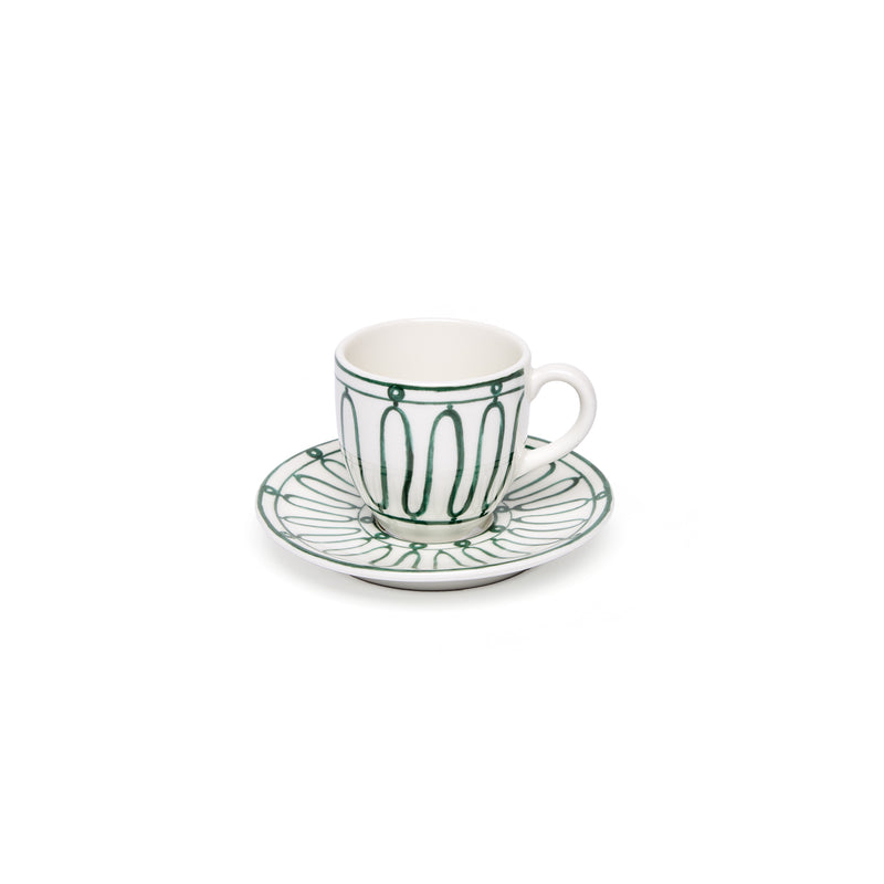 Kyma Coffee or Tea Cup - Green/White