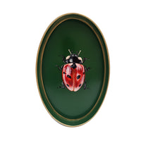 Nina Campbell Iron Tray Oval Ladybird against a white background
