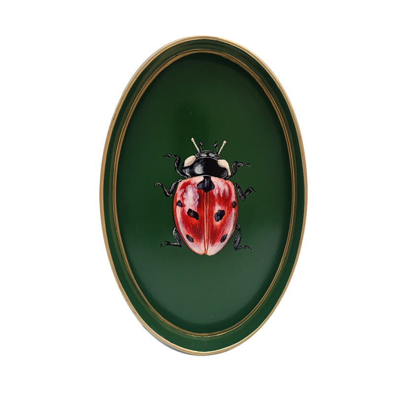 Iron Tray Oval - Ladybird 33X20cm